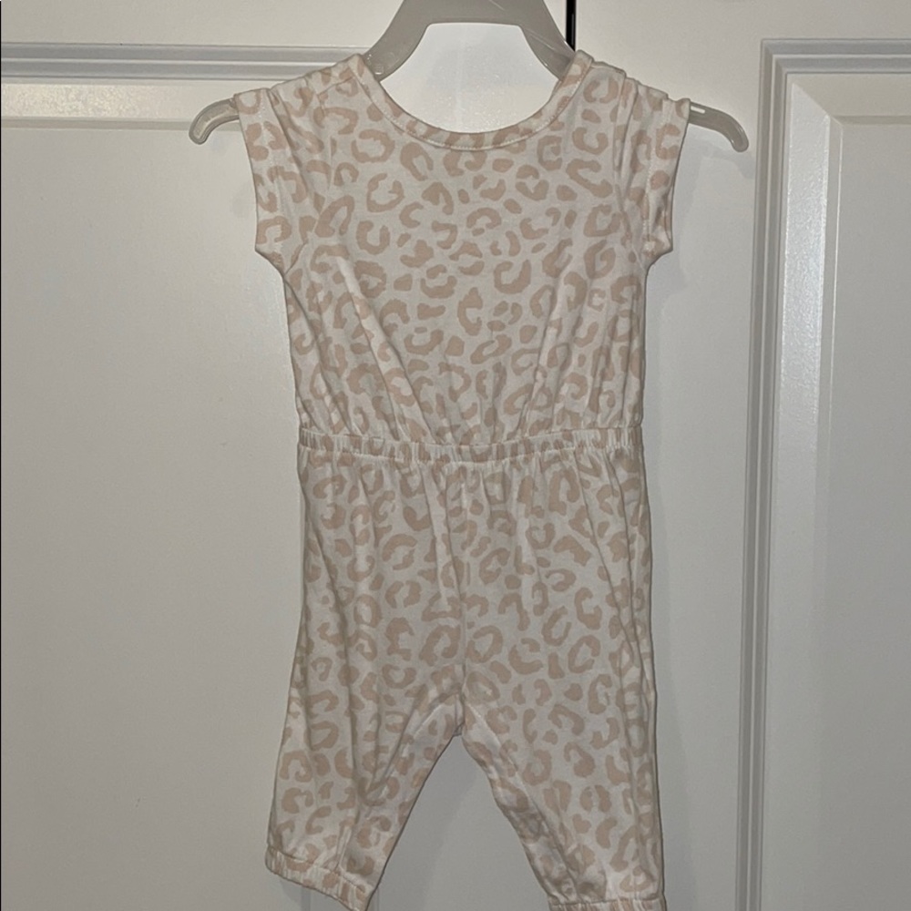 Cream Leopard Print Romper